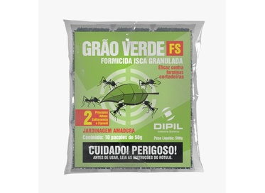 Grão  Verde Formicida Isca Granulada 10 x 50 g  500g
