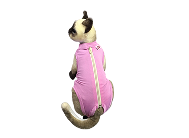 Roupa protetora e pós-cirúrgica para gato unissex dry light cor rosa Ibasa tamanho 04  1un