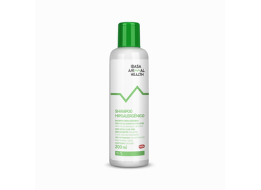 Shampoo Hipoalergênico Peles Sensíveis com Aveia e Aloe Vera para Cães e Gatos Ibasa 200ml