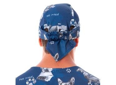 Touca Cirurgica Cao e Gato Azul Marinho Tam Unico  1un