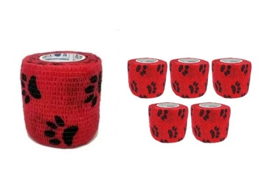 Bandagem 5cmx4,5m Vermelha c/ pata 36x1