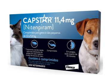 CAPSTAR CAES E GATOS 11,4 MG 20X1X6 CP ELANCO PET