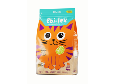 AREIA DE GATO GRAOS  MEDIOS 6X4KG TOILEX