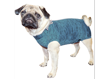 Roupa Castracao Macho Fit Duo Dry Pug Azul P  1un