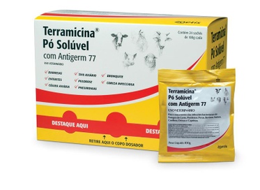 Terramicina Pó TPS C/AG 77 Aves  100g
