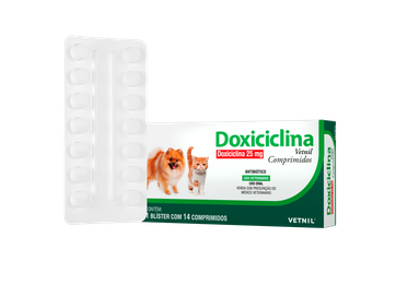 DOXICICLINA 25MG 24X14CP VETNIL