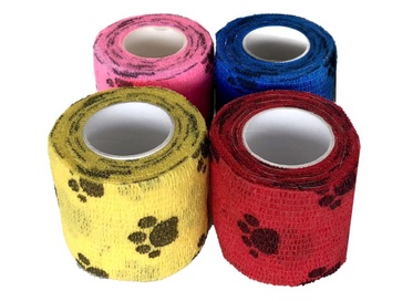 Bandagem Latex 5cm x 2m vermelha com Patas  1un