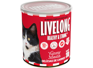 Alimento Completo Gatos Delicias de Carnes-Lata  300g