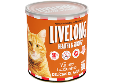 Alimento Completo Gatos Delicias de Aves-Lata  300g