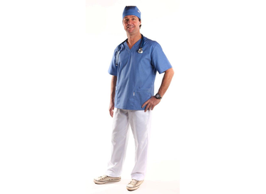Pijama Cirurgico Camisa Masculina Azul M  1un