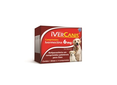Ivermectina Ivercanis 6mg  4cp