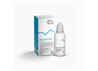 Sulfamicina Ibasa 20ml - Antibiótico Uso Oral de Sulfadimetoxina e Neomicina