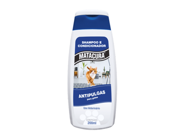 Shampoo e Condicionador Antipulgas para Gatos  200mL