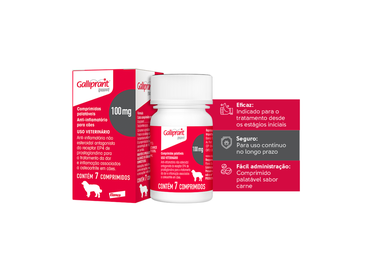 GALLIPRANT 100MG 48X7CP CAES 34 A 100KG ELANCO PET