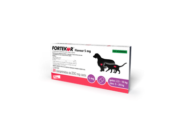 FORTEKOR FLAVOUR 5MG 10X28CP CAES/GATOS ELANCO PET