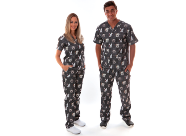 Scrub Calca Feminina Cinza Cao 46  1un