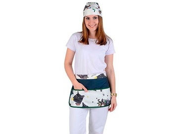 Avental Pratico Cao Preto e Amarelo Tamanho Unico  1un