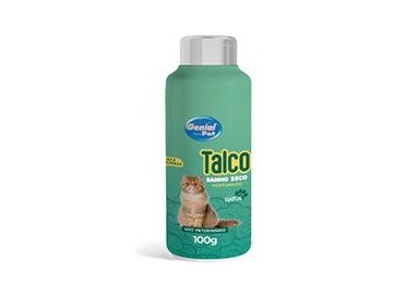 Talco Banho Seco Genial Pet Gatos  100g