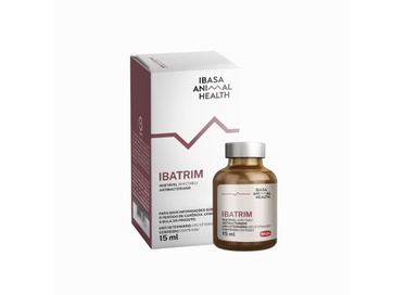Ibatrim Ibasa 15ml - Antibacteriano Injetável de Sulfadiazina e Trimetroprim