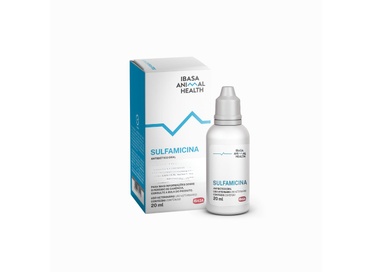 Sulfamicina Ibasa 20ml - Antibiótico Uso Oral de Sulfadimetoxina e Neomicina